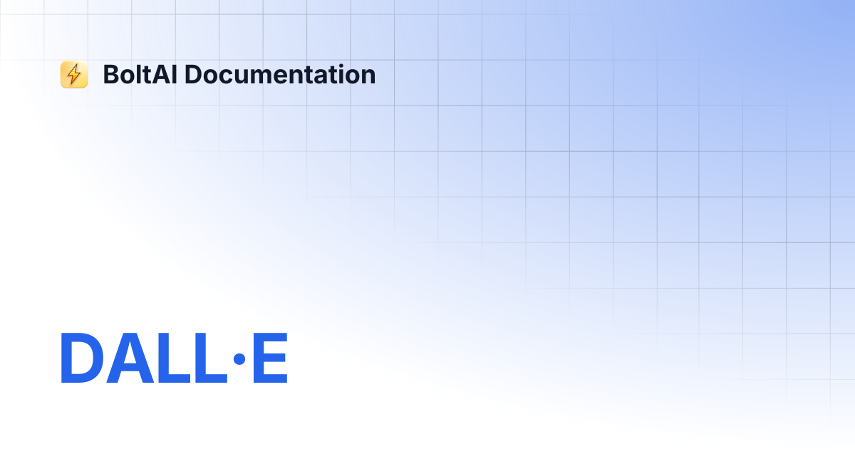 DALL·E | BoltAI Documentation